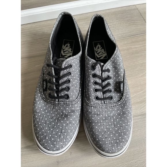 Vans Womens‎ Gray Polka Dot Low Top Lace Up Canvas Shoes Size 7.5 - Picture 3 of 10